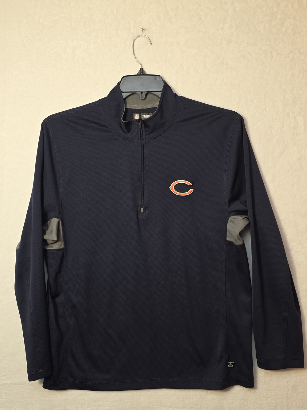 NFL Team Apparel Navy Pullover with Gray Trim